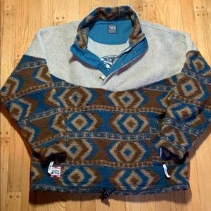 Vintage Oversized Pullover Sherpa with buttons